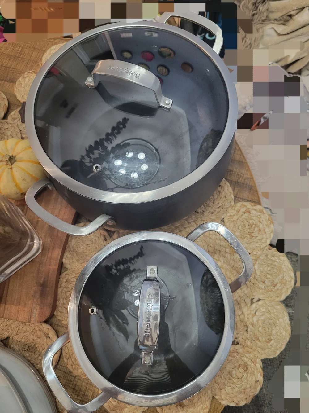 Copper-Tone Stainless Steel Soup Pot with Glass Lid